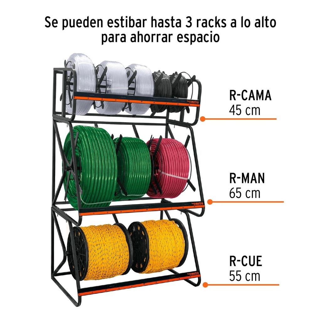 Rack para cable y manguera de nivel, Truper