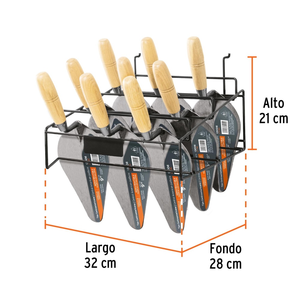 Rack para cucharas y/o llanas, Truper