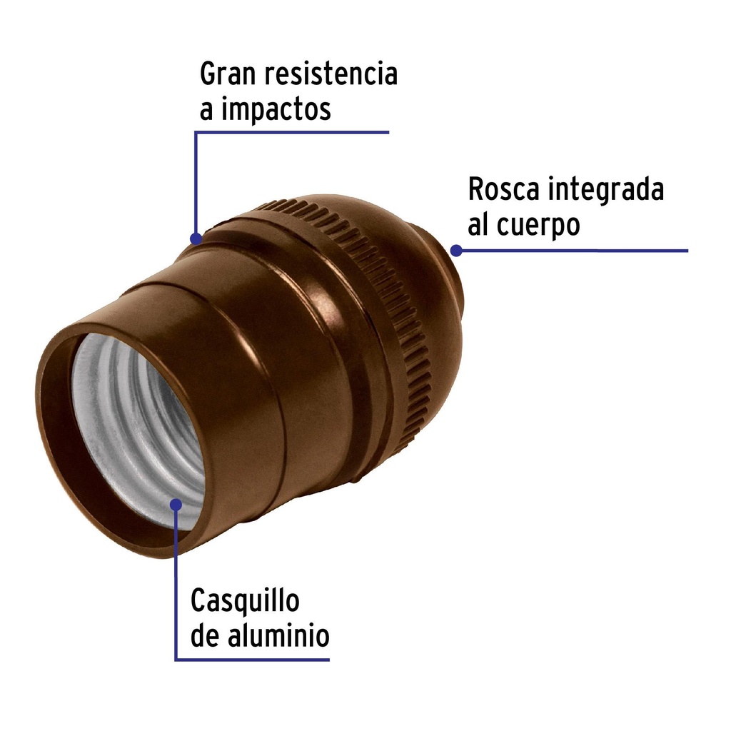 Portalámpara de baquelita, sencillo a granel, Volteck