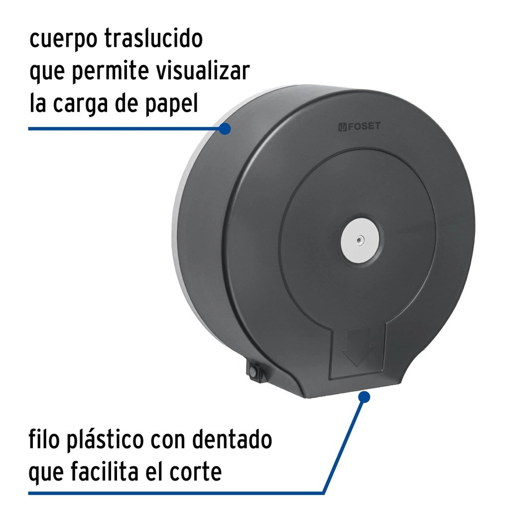 Portarollo de ABS, humo, Foset