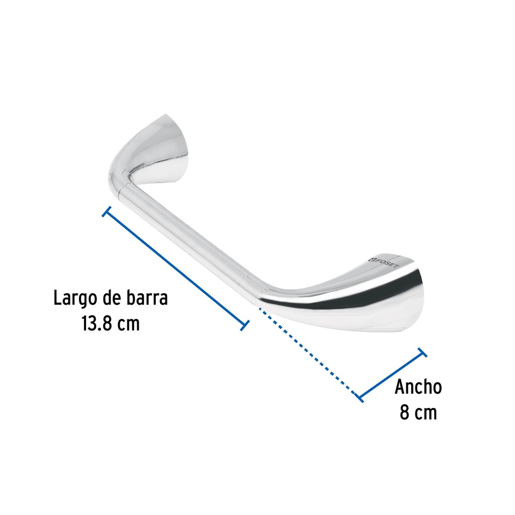 Portarrollo con barra de acero inoxidable, Foset Aero