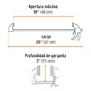 Prensa con ajuste rápido 18', uso rudo