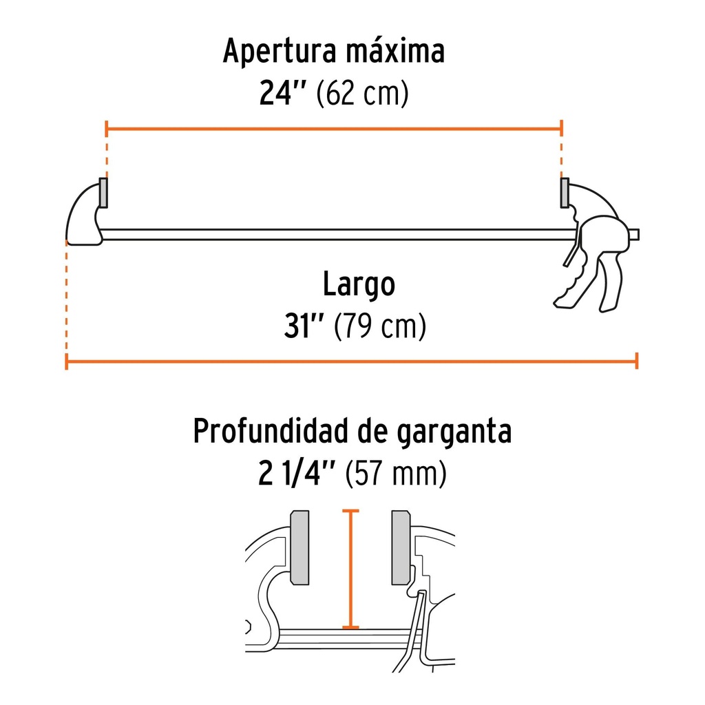 Prensa con ajuste rápido 24'