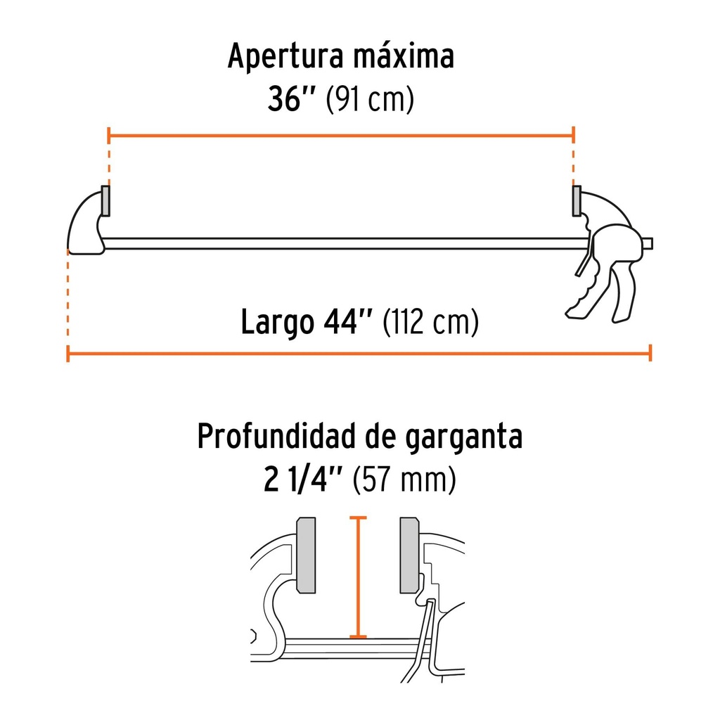 Prensa con ajuste rápido 36'