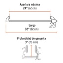 Prensa de ajuste rápido 24' uso rudo, cuerpo nylon, Expert