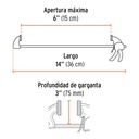 Prensa de ajuste rápido 6' uso rudo, cuerpo nylon, Expert