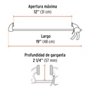 Prensa de ajuste rápido de 12'con cuerpo de nylon, Truper