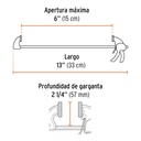 Prensa de ajuste rápido de 6'con cuerpo de nylon, Truper