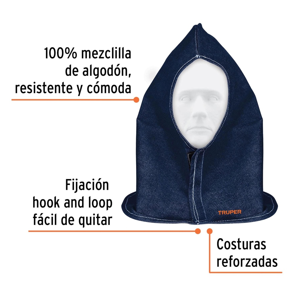 Protección para soldar, capucha de mezclilla, Truper