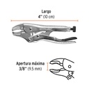 Pinza de presión 4' mordaza curva, Truper
