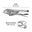 Pinza de presión 5' mordaza curva, Truper