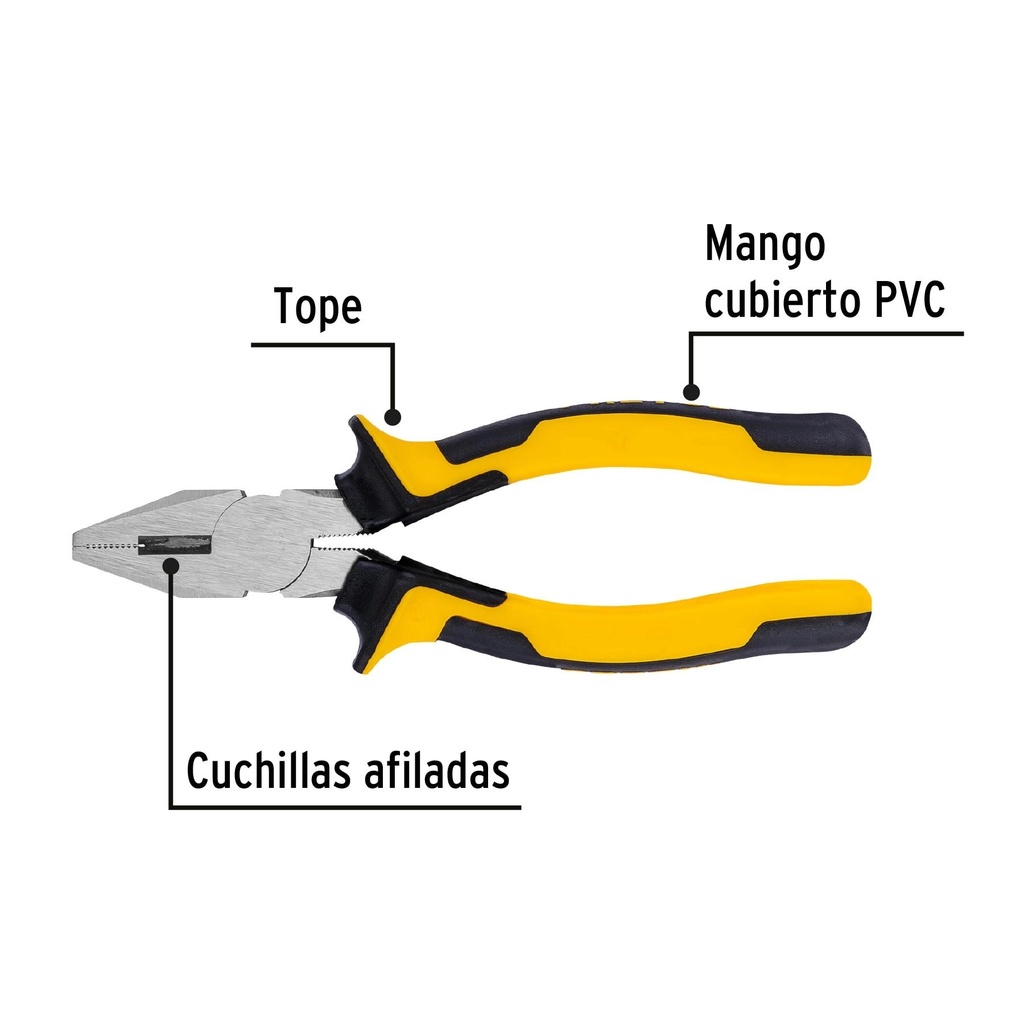 Pinza para electricista 6' mango Comfort Grip, Pretul