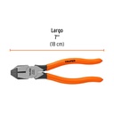 Pinza para electricista 7' uso rudo, mango PVC, Truper