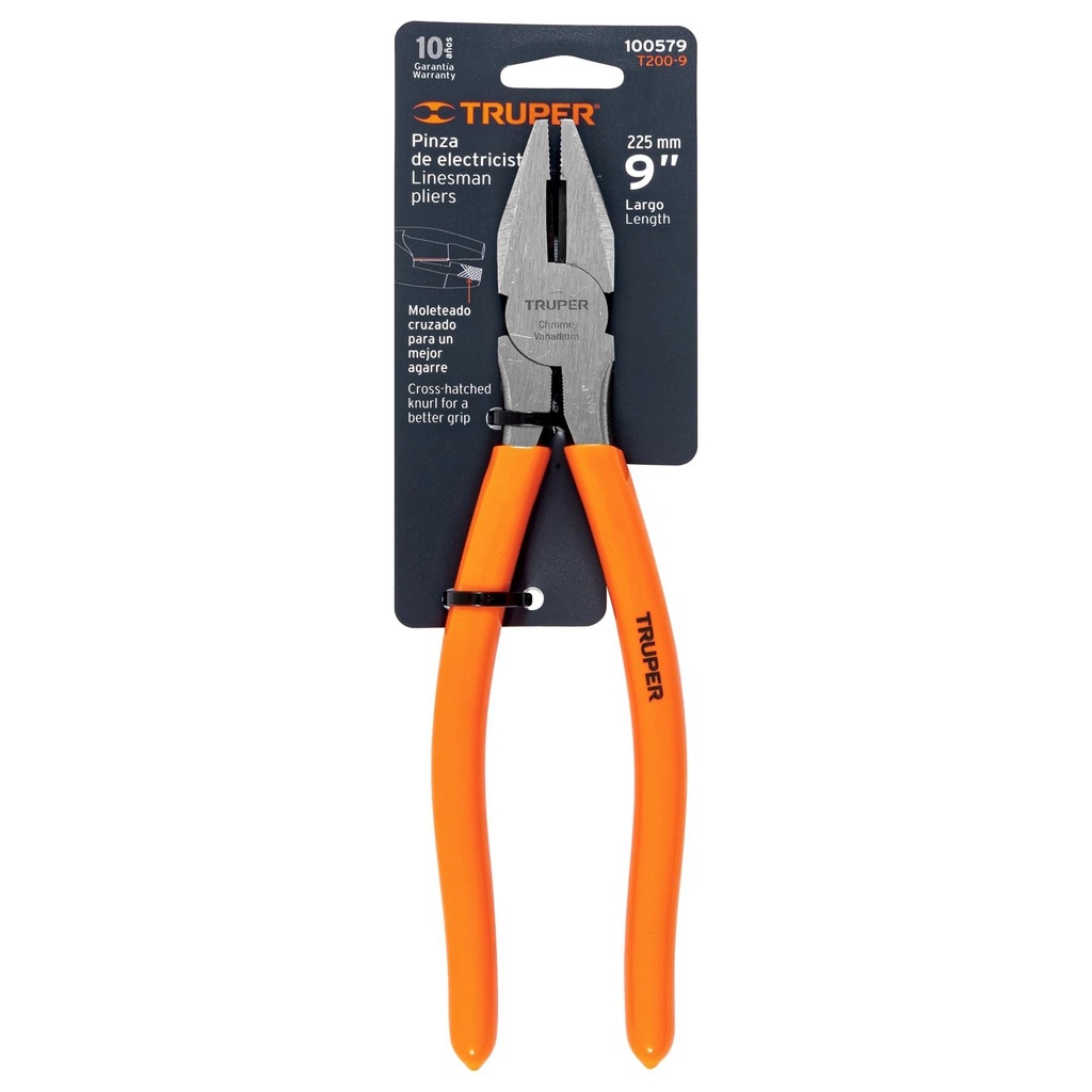 Pinza para electricista 9' mango de PVC, Truper