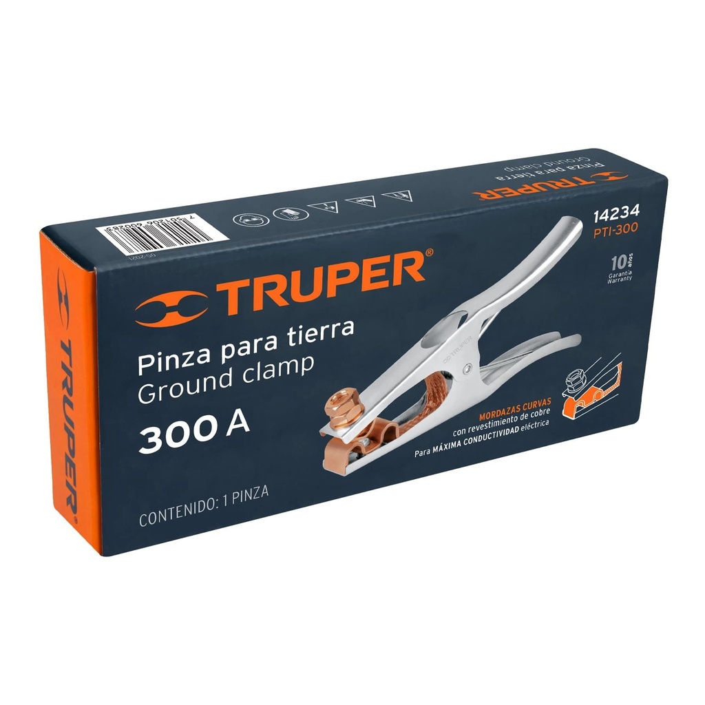 Pinza para tierra de 300 A, Truper