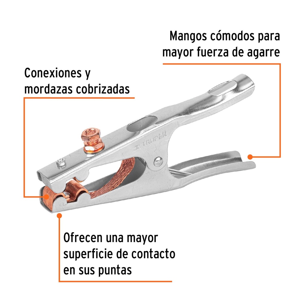 Pinza para tierra de 500 A, Truper