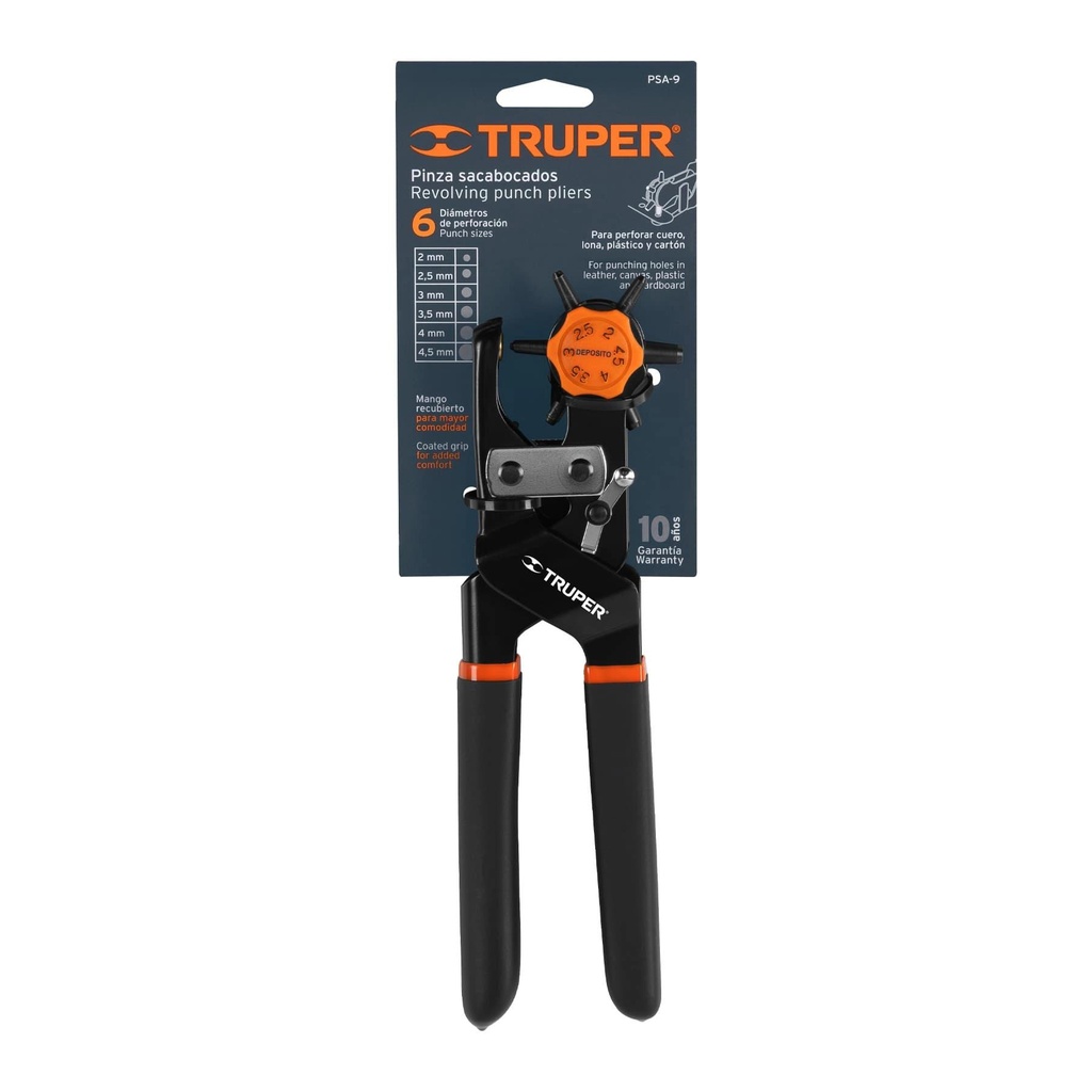 Pinza sacabocados 9' mango de PVC, Truper