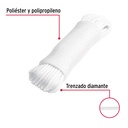 Piola de poliéster diamante de 4 mm x 15 m blanca, Fiero