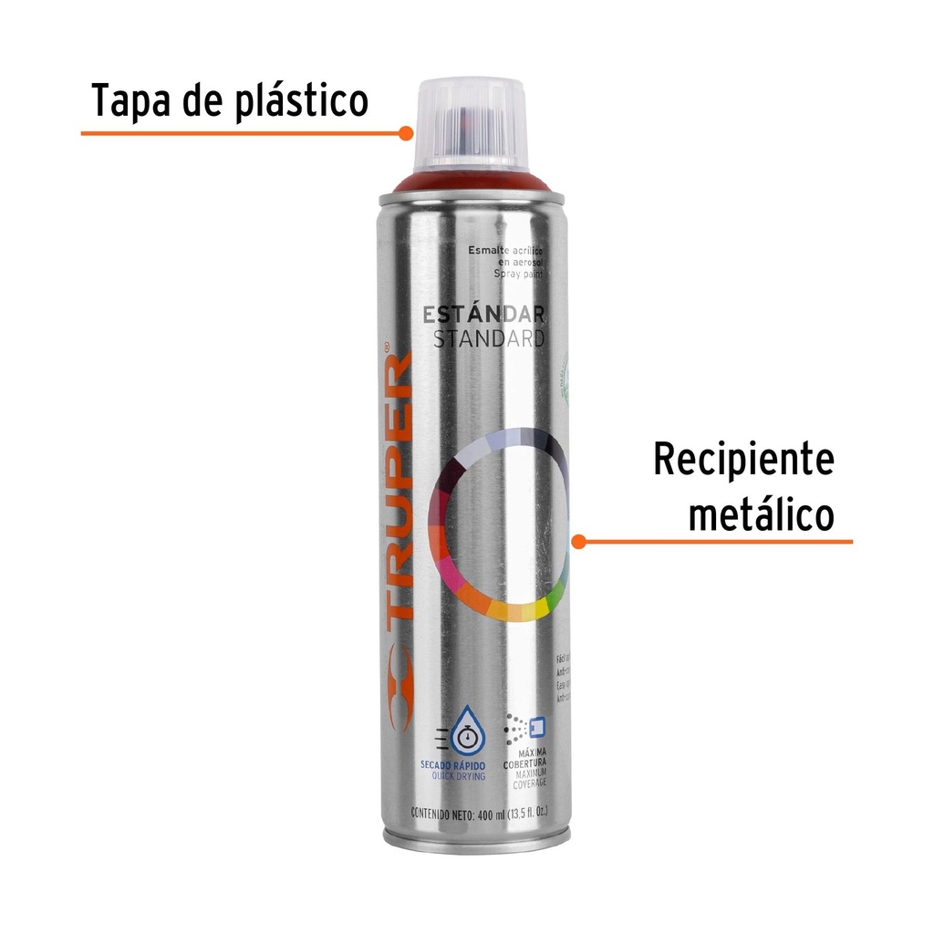 Pintura en aerosol, rojo taxi, bote esbelto, 400 ml