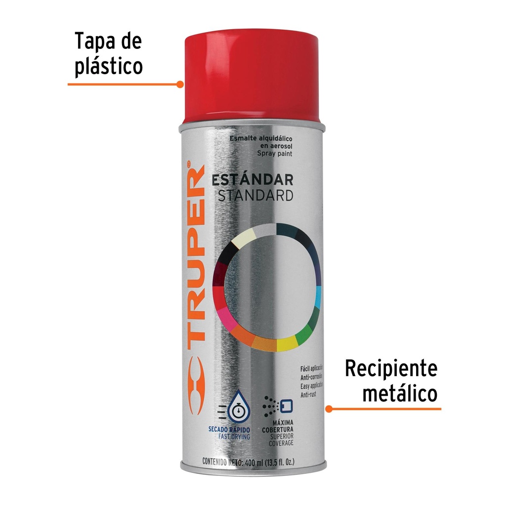 Pintura en aerosol, rojo taxi, bote tradicional, 400 ml