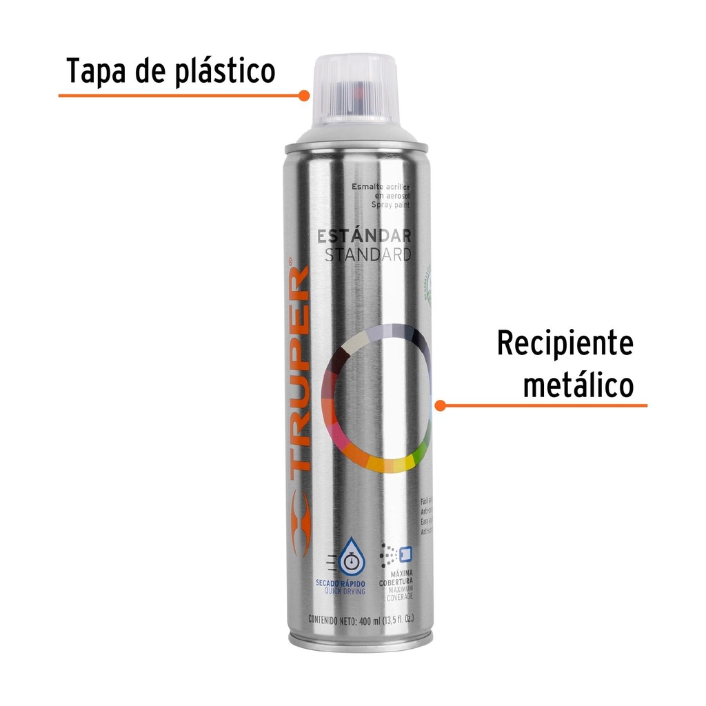 Pintura en aerosol, transparente mate, bote esbelto, 400 ml