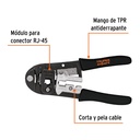 Pinza 8' ponchadora para cables RJ-45, 8 contactos, Truper