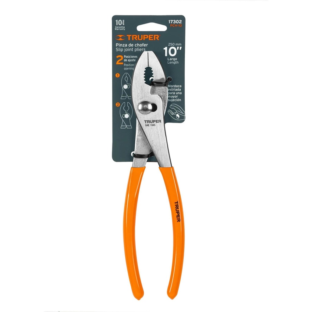 Pinza de chofer 10' mango de PVC, Truper