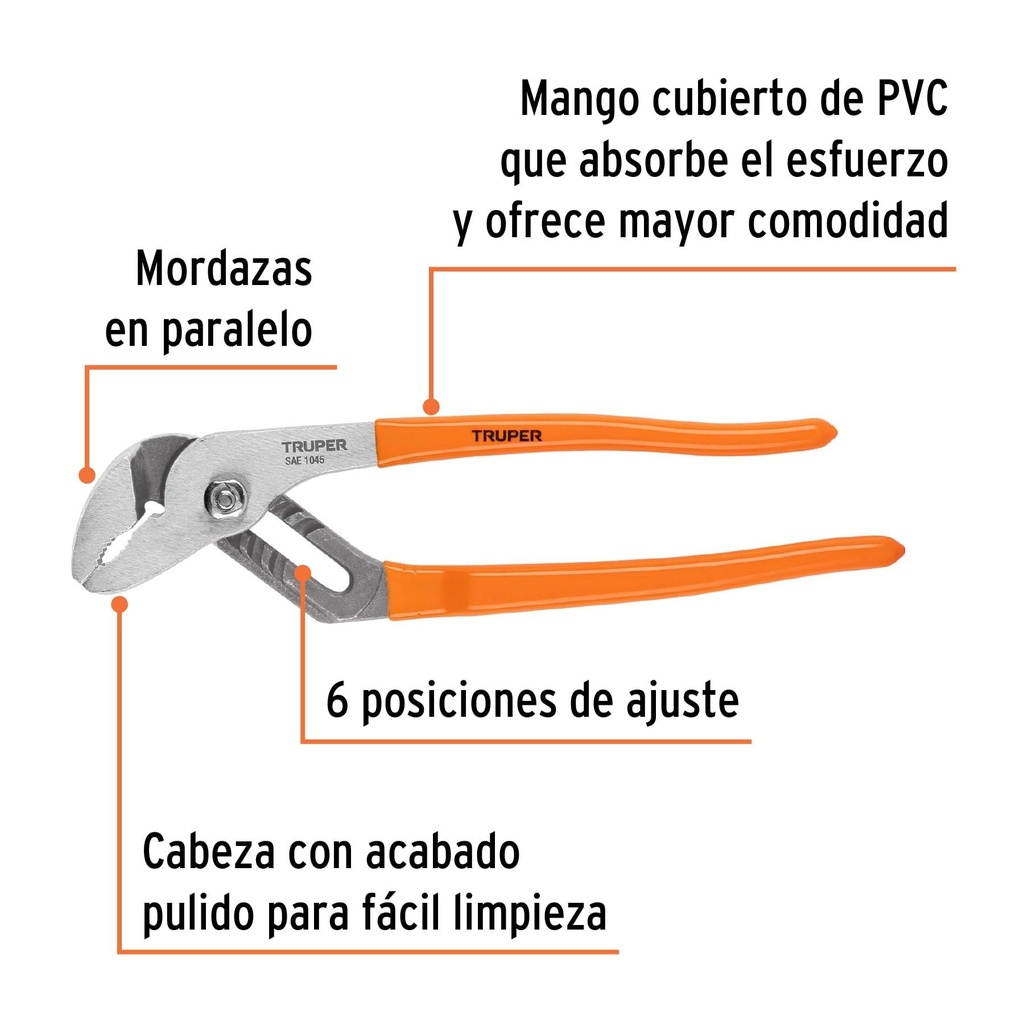 Pinza de extensión 10' mango de PVC, Truper