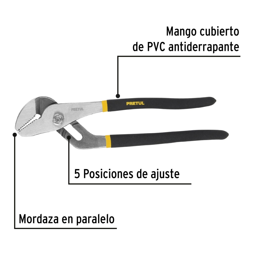 Pinza de extensión 10' mango de vinil, Pretul