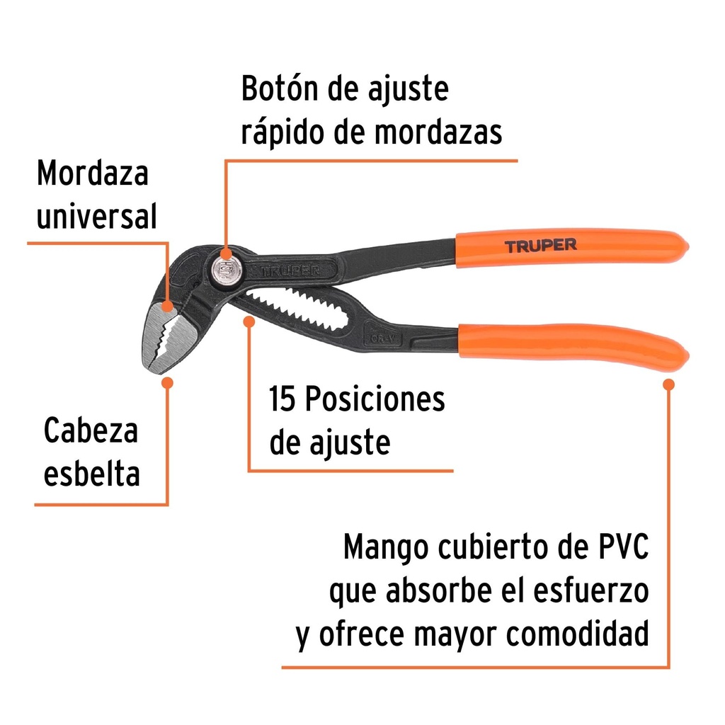 Pinza de extensión 7', mango de PVC, Truper