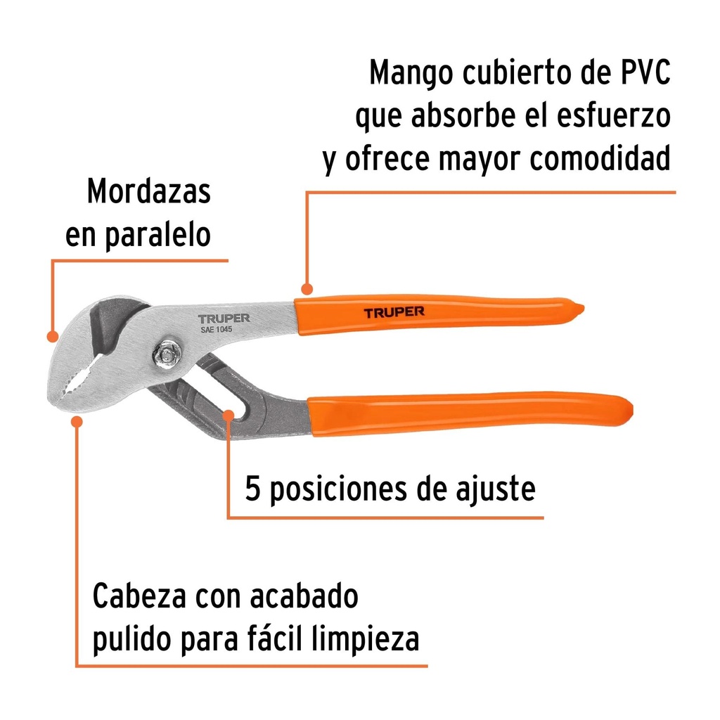 Pinza de extensión 8' mango de PVC, Truper