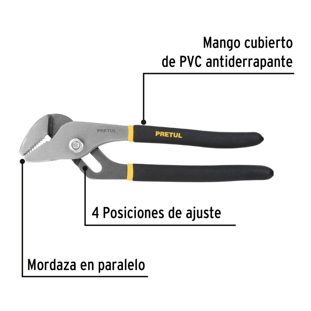 Pinza de extensión 8' mango de vinil, Pretul