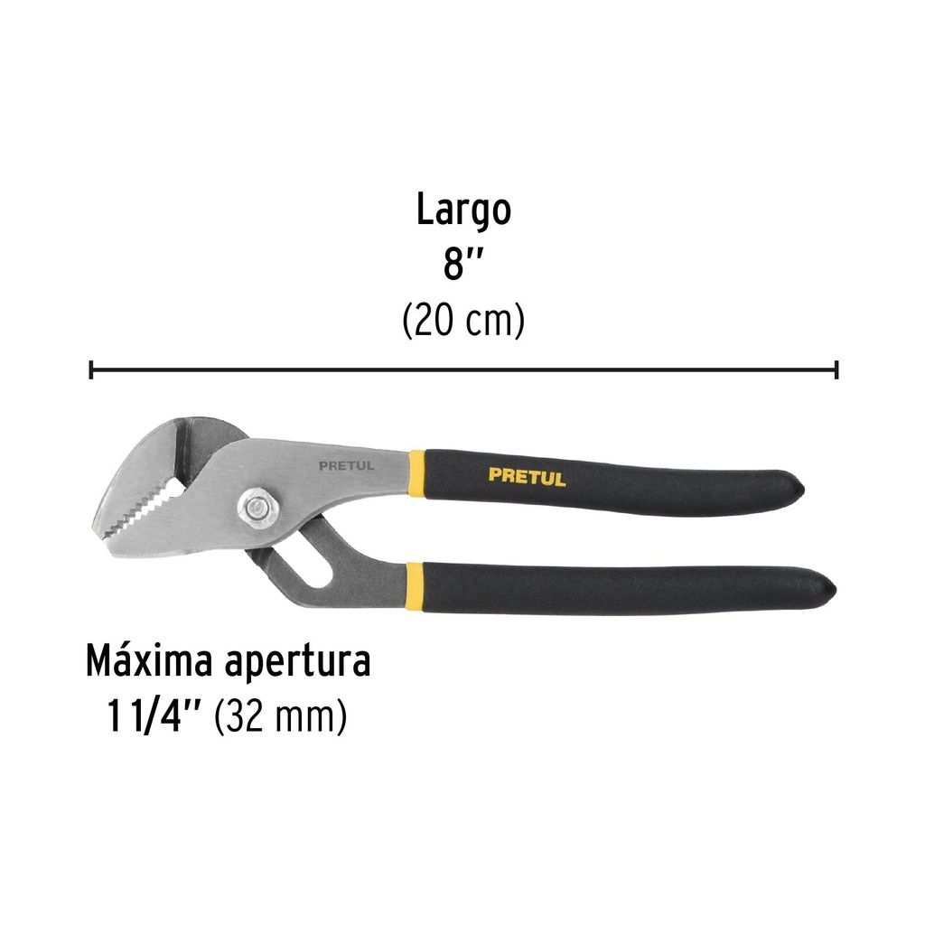 Pinza de extensión 8' mango de vinil, Pretul