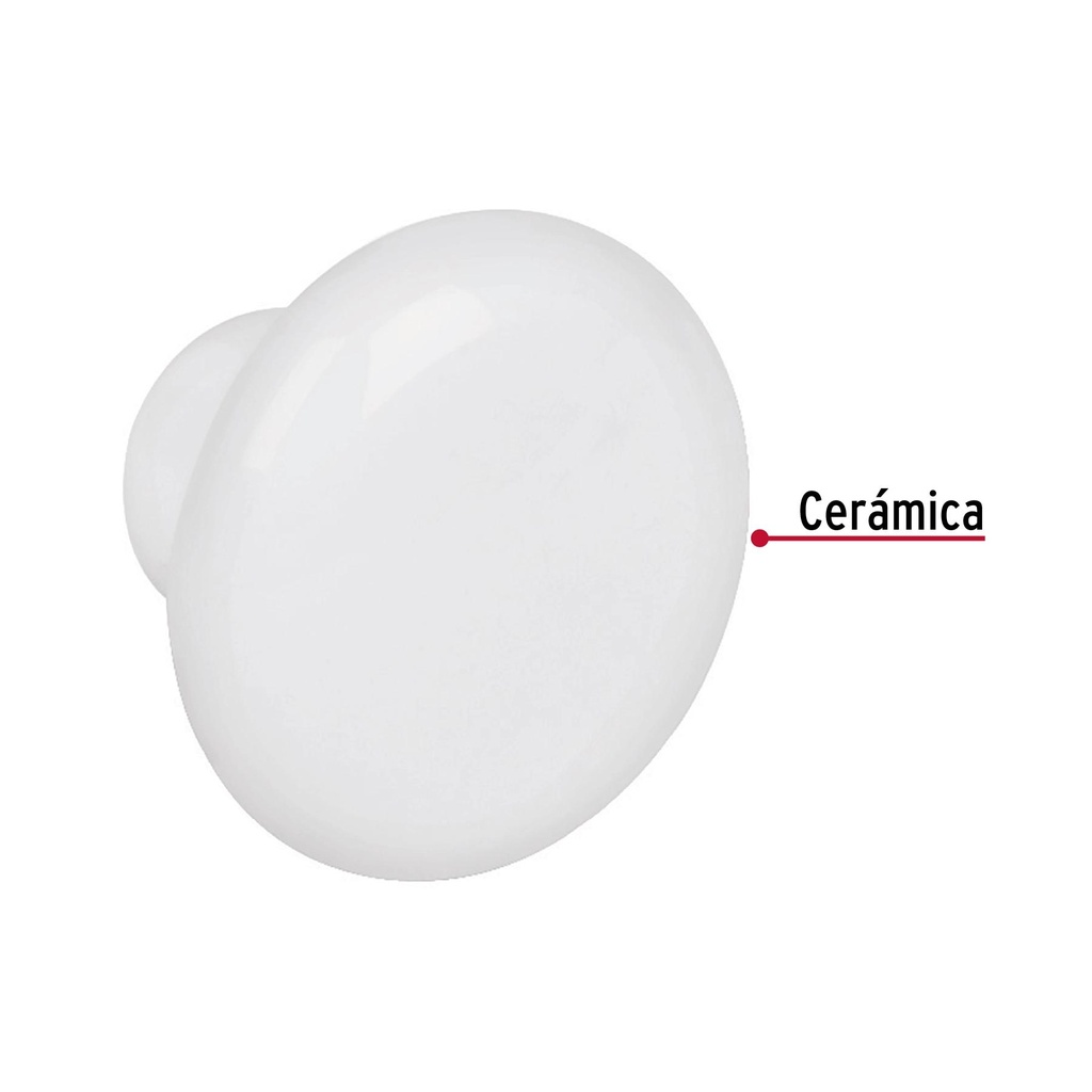 Perilla cerámica blanca, Hermex