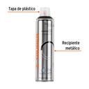 Pintura en aerosol alta temp. bote esbelto, negro, 400 ml