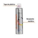 Pintura en aerosol, blanco brillante, bote esbelto, 400 ml