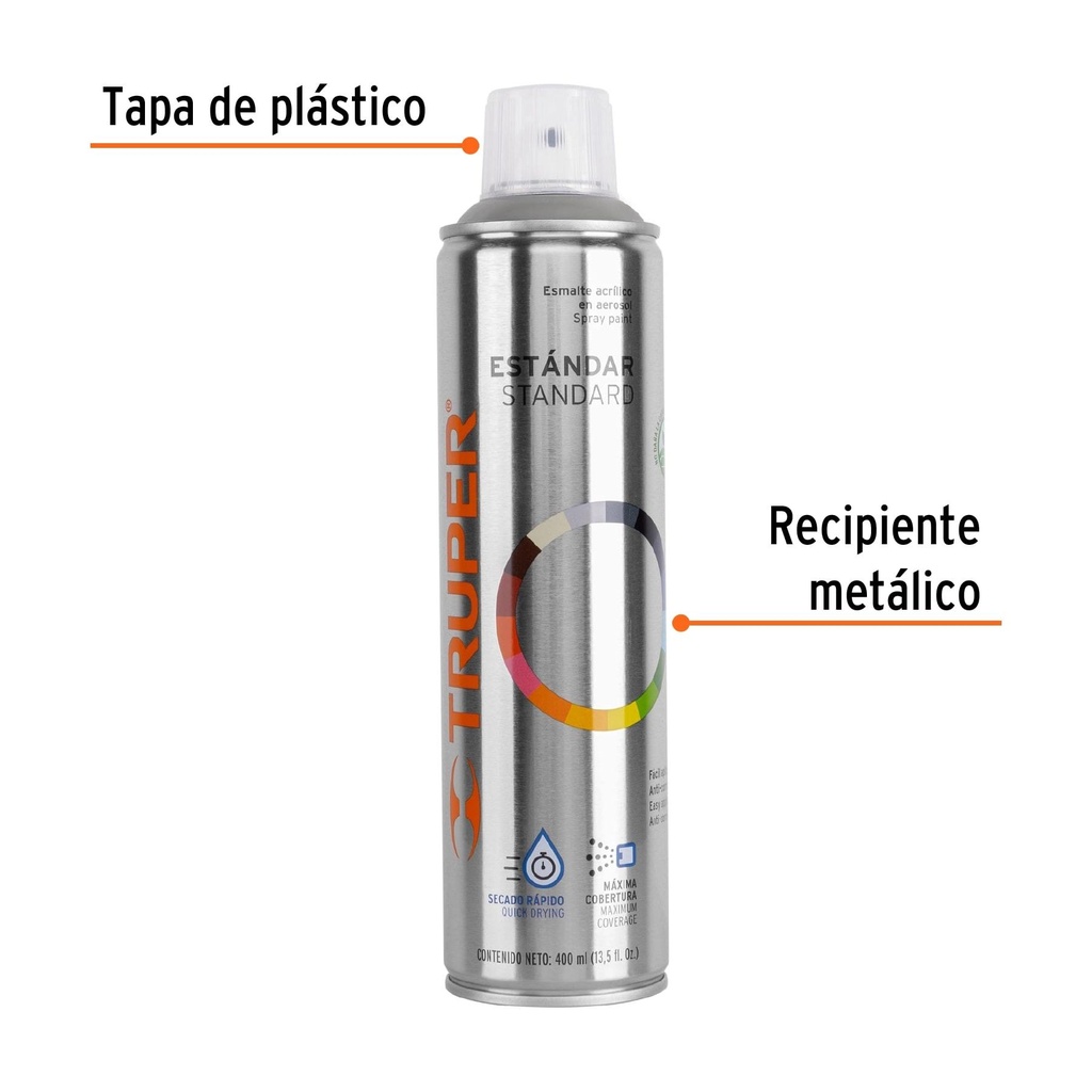 Pintura en aerosol, gris claro, bote esbelto, 400 ml