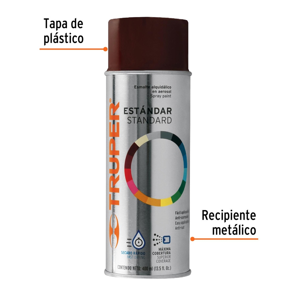 Pintura en aerosol, guinda, bote tradicional, 400 ml