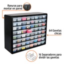 Organizador con 64 gavetas, Truper