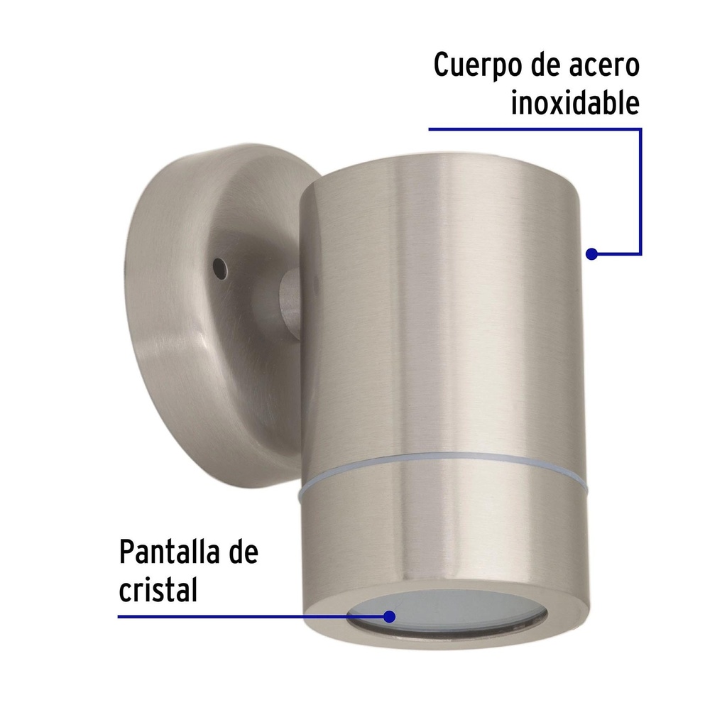 Arbotante de acento 1 spot satín, lámpara no incluida