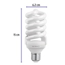 Pack 4 lámparas espiral T4 24 W luz de día, caja, Volteck