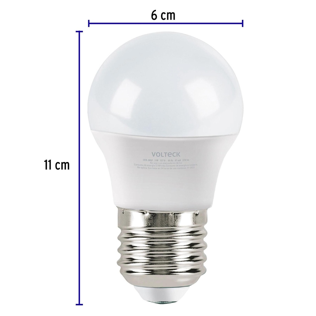 Pack de 4 lámparas LED A19 8 W (equiv. 60 W), luz cálida