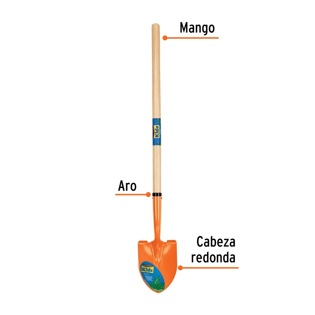 Pala redonda para niños con mango de 30', Truper