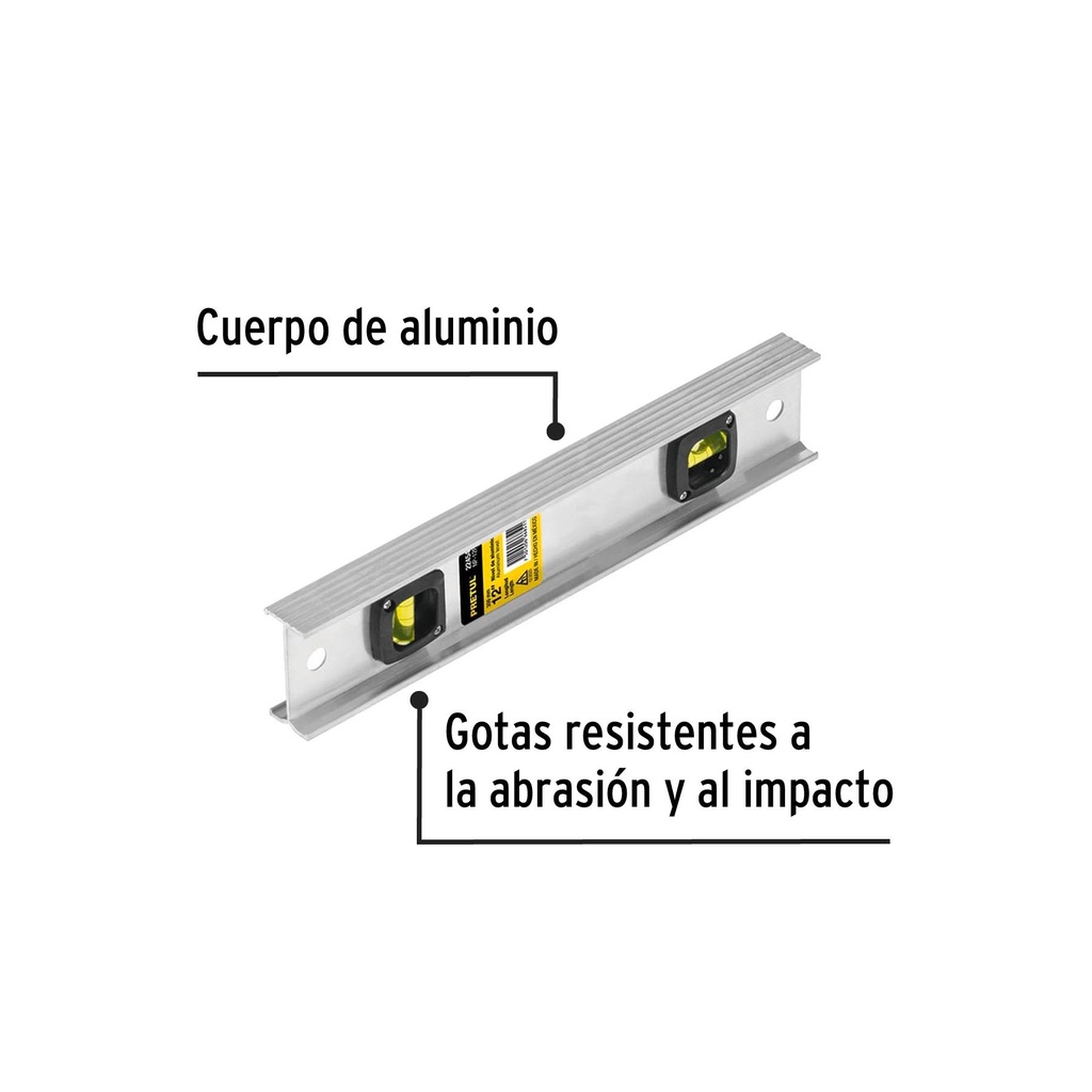 Nivel de 12' cuerpo de aluminio, Pretul