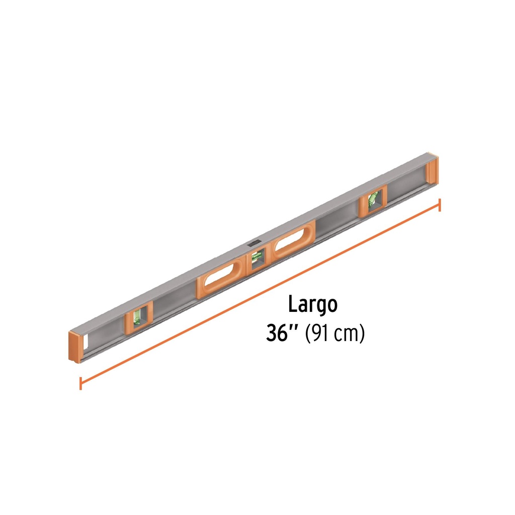 Nivel de 36' cuerpo de aluminio con protección de ABS