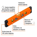 Nivel torpedo de 9' magnético cuerpo de ABS, Truper