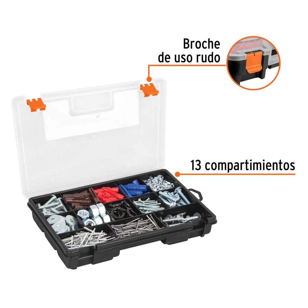 Organizador 10' con 13 compartimentos, Truper