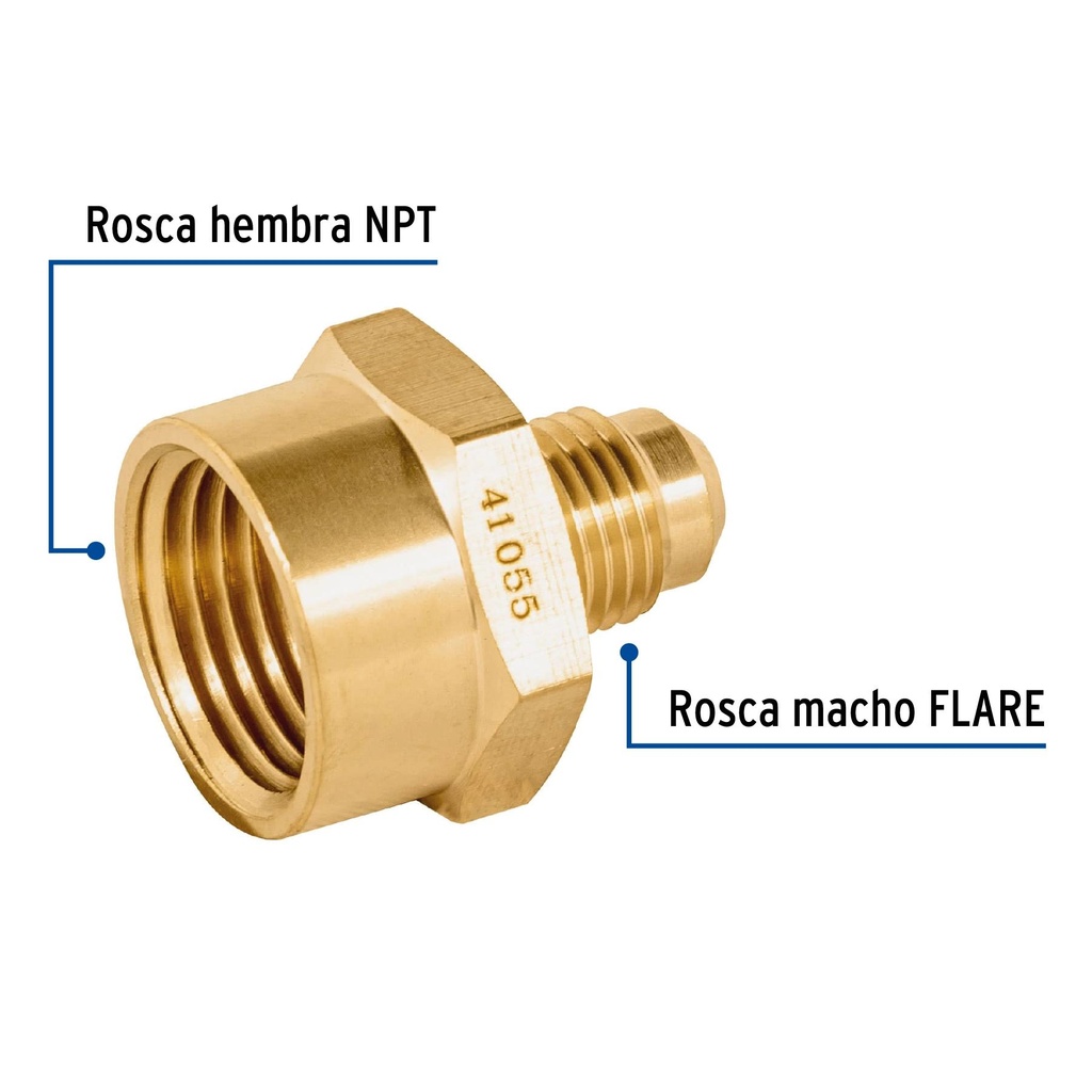 Niple campana de latón de 5/16' X 1/2', Foset