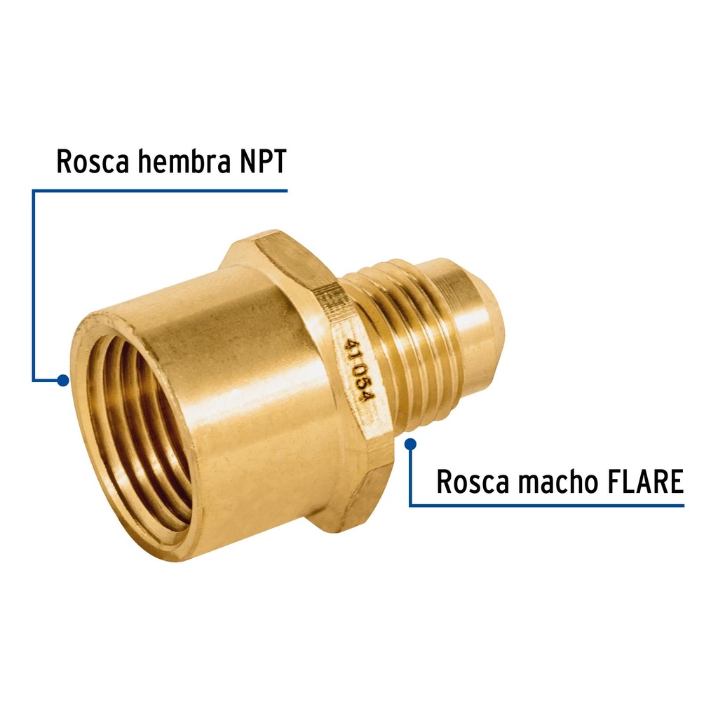 Niple campana de latón de 5/16' X 3/8', Foset