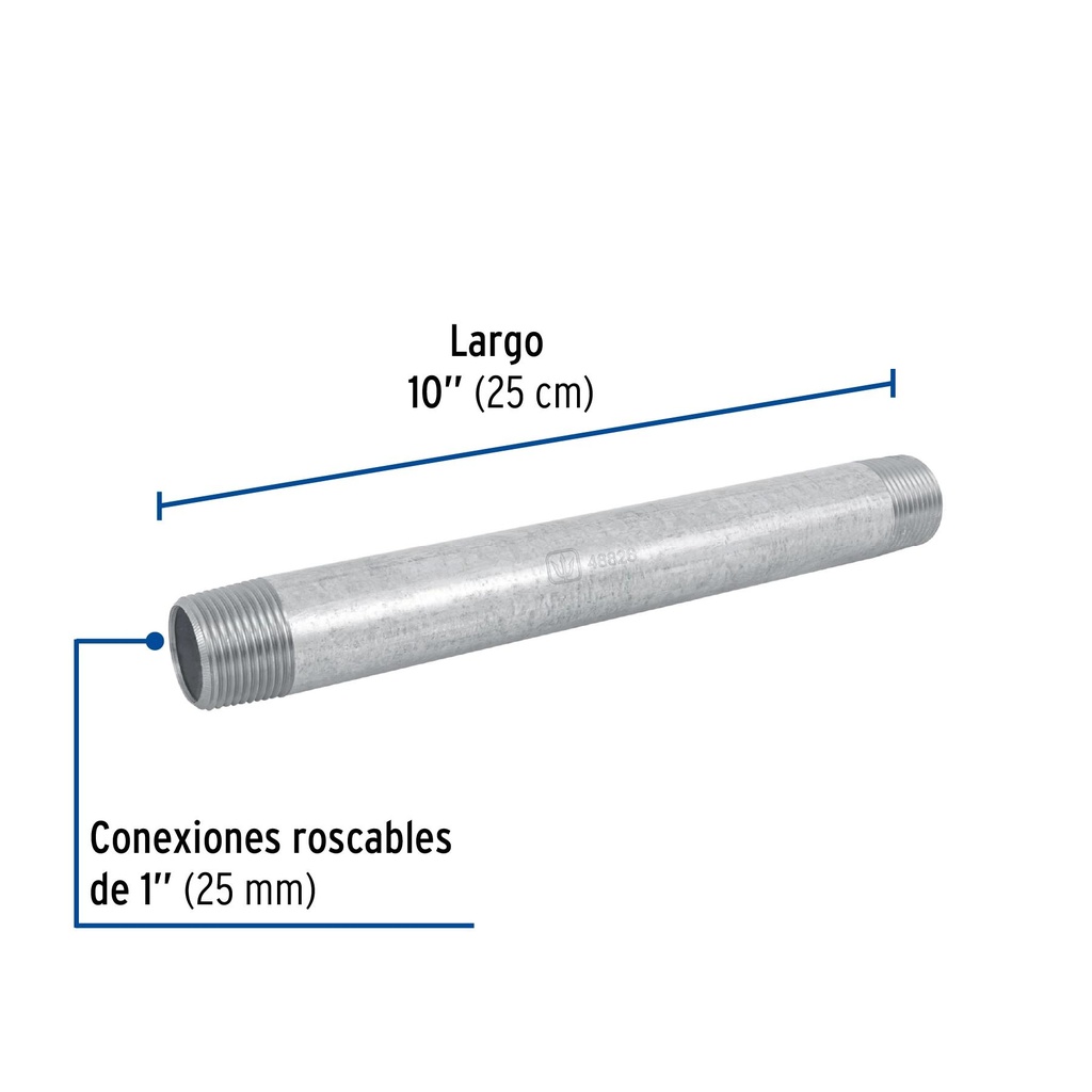 Niple de acero galvanizado 1 x 10', Foset